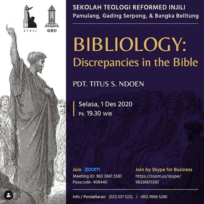 STRI Bibliology: Discrepancies in the Bible